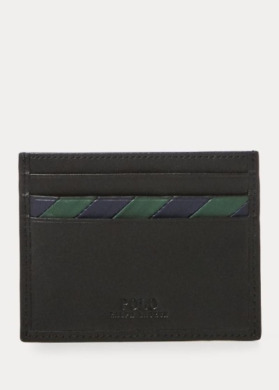 Men's Polo Ralph Lauren Striped Leather Card Holder | 698152ETO